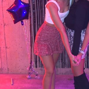 polka dot ruffle skirt